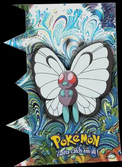 Pokemon Card - Topps White Logo Butterfree #12 Die Cut - Image 1