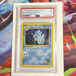 Pokemon Giovanni's Gyarados Gym Challenge 1st Edition Holo 5/132 PSA 1 - Image 1