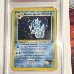 Pokemon Giovanni's Gyarados Gym Challenge 1st Edition Holo 5/132 PSA 1 - Image 2