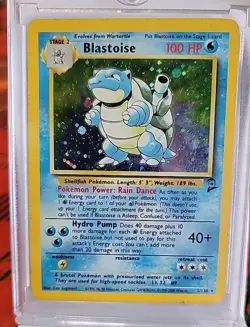 2000 Pokemon BLASTOISE-HOLO Base Set 2 02/130 - Image 1