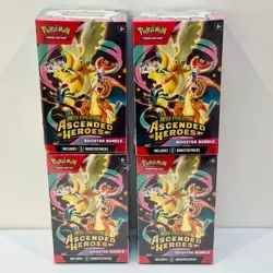 4x Pokemon TCG Mega Evolution Ascended Heroes Booster Bundle In Hand Sealed - Image 1