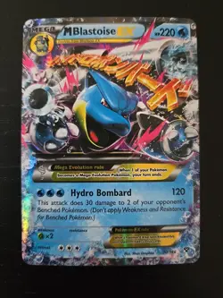 Pokemon TCG M Blastoise EX 30/146 --XY Base Set 2014 Full Art Mega EX NM - Image 1
