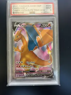2020 Pokemon Sword & Shield Black Star Promos Charizard V #SWSH050 PSA 9 - Image 1
