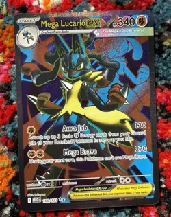 Pokemon TCG Mega Lucario EX 160/132 Ultra Rare Holo NM Mega Evolutions Full Art - Image 1