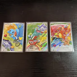 Pokemon First Partner Illustration Collection Series 1 Gen 1 Starters Set *MINT* - Image 2