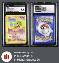 Pokemon Natu 80/144 Skyridge Reverse Holofoil 2003 E-Reader Foil CGC 8.5 NM/MT+ - Image 3