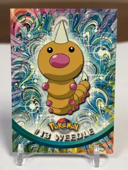 1999 Topps Pokemon #13 Weedle (TV Animation Series 1) 1st Print Blue Logo NM - Image 1