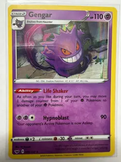Gengar 085/202 Holo Rare Sword & Shield Pokemon Holo Near Mint - Image 1