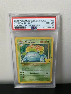 Pokemon Venusaur 15/102 Celebrations Classic Collection Holo PSA 10 - Image 1