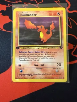 1999-2000 Pokemon TCG Charmander 1st Edition Team Rocket. L P - Image 1
