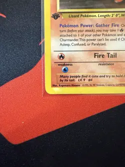 1999-2000 Pokemon TCG Charmander 1st Edition Team Rocket. L P - Image 2
