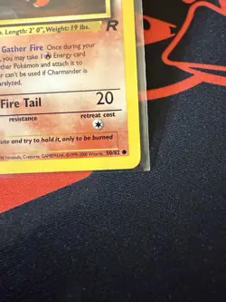 1999-2000 Pokemon TCG Charmander 1st Edition Team Rocket. L P - Image 3