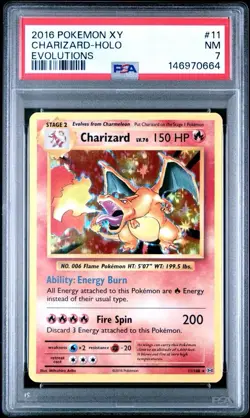 Pokemon Charizard 11/108 XY Evolutions Holo PSA 7 - Image 1