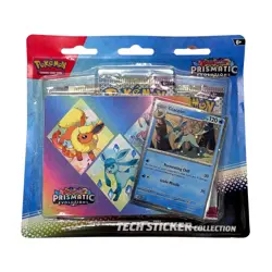 Pokemon Prismatic Evolutions Tech Sticker Collection Glaceon Sealed New TCG - Image 1