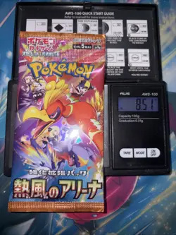 Heavy 8.51g Pokemon Sealed Heat Wave Arena Japanese Booster Pack - Image 1