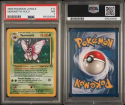 Graded PSA 7 1999 Pokemon Jungle - Venomoth - HOLO #13 - Image 3