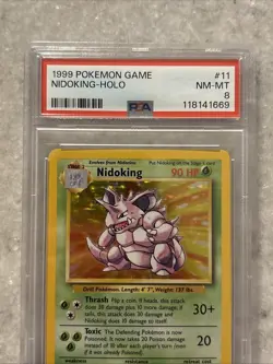 1999 Pokemon Game Nidoking Holo #11 PSA 8 NM-MT - Image 3