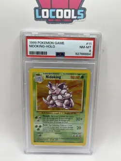 1999 POKEMON GAME #11 NIDOKING-HOLO PSA 8 Near Mint - Image 1