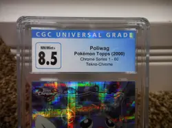Poliwag Topps Chrome series 1 TEKNO cgc 8.5 NM MINT+ Pokemon 2000 psa card 60 - Image 2
