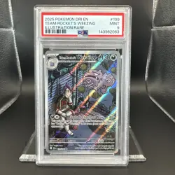 2025 Pokemon Destined Rivals Team Rocket’s Weezing #199 IR EN Graded PSA 9 - Image 1
