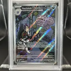 2025 Pokemon Destined Rivals Team Rocket’s Weezing #199 IR EN Graded PSA 9 - Image 3