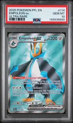 2025 POKEMON PFL EN-PHANTASMAL FLAMES ULTRA RARE #114 EMPOLEON EX PSA 10 - Image 1