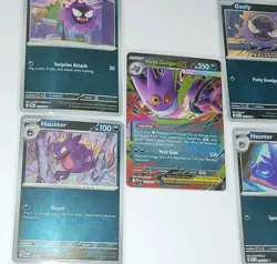 Pokemon TCG Gengar Bundle: Mega Gengar EX + Reverse Holo Gastly/Haunter - Image 3