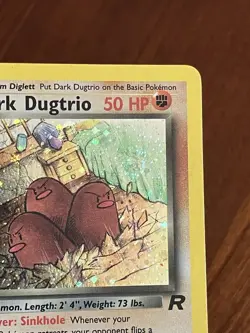 Dark Dugtrio 6/82 Holo Team Rocket Unlimited with Swirl Pokemon TCG - Image 4