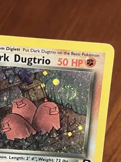 Dark Dugtrio 6/82 Holo Team Rocket Unlimited with Swirl Pokemon TCG - Image 5