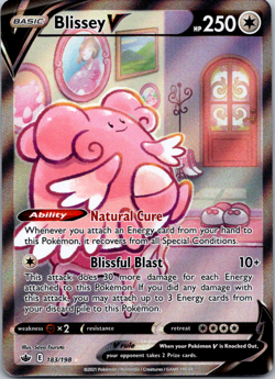 Pokemon Blissey V Alt Full Art Chilling Reign Ultra Rare 183/198 Near Mint - Image 1