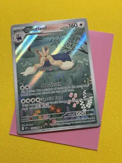 Pokemon TCG Stoutland 156/086 Sv: White Flare Illustration Rare Full Art Holo NM - Image 1