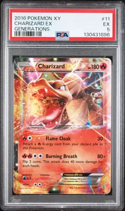 2016 Pokemon XY Generations 11/83 Charizard EX PSA 5 - Image 1