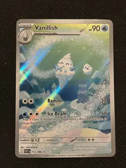 Vanillish 112/086 - Pokemon TCG - Scarlet & Violet White Flare Near Mint - Image 1