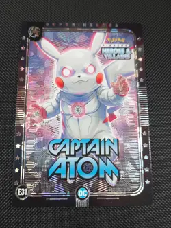 Captain Atom (Pikachu) #E31 Silver Holo - Heros & Villains Flash Edition Pokemon - Image 1