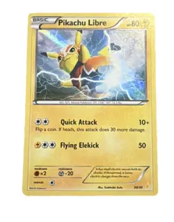 Pokemon Pikachu Libre (30 - Holo) 30/30 XY Trainer Kit: Pikachu Libre & Suicune - Image 1