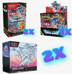 CHAOS RISING Pokemon Center ETB’s x2 + Booster Box + Booster Bundle x2 Presale - Image 1