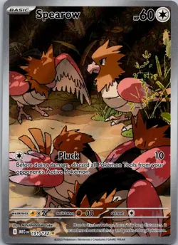 Spearow 151/132 Illustration Rare Mega Evolution Pokemon Near Mint - Image 1