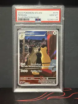 Persian 078/064 Pokemon Scarlet & Violet Shrouded Fable Illustration Rare PSA 10 - Image 1