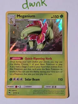 Meganium 8/214 Holo Lost Thunder Rare Pokemon FAST FREE SHIPPING - Image 1