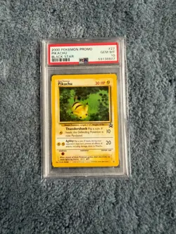 2000 POKEMON PROMO BLACK STAR #27 PIKACHU PSA 10 - Image 1