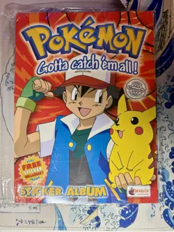 1999 Topps Merlin Pokemon Series 1 Sticker Album NEW + 3 SEALED Booster Packs - Image 2