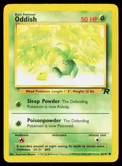 ODDISH 63/82 COMMON TEAM ROCKET POKEMON MP - Image 1