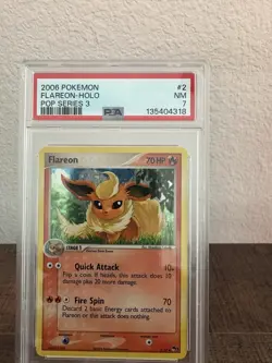 Flareon Holo - 2006 Pokemon POP Series 3 #2 - PSA 7 - Image 1