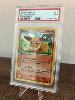 Flareon Holo - 2006 Pokemon POP Series 3 #2 - PSA 7 - Image 2