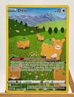 DITTO GG22/GG70 LP ULTRA RARE CROWN ZENITH GALARIAN GALLERY POKEMON 2023 - Image 1