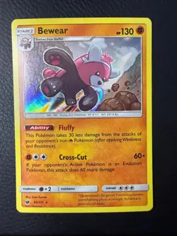 NM/M Crimson Invasion Bewear 56/111 Holo Rare Pokemon - Image 1