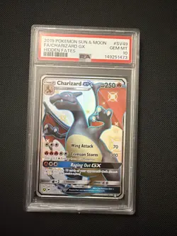 Pokemon Charizard GX Hidden Fates Full Art #SV49 PSA 10 Gem Mint - Image 1