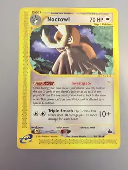 Noctowl 40/144 Pokemon Skyridge 2003 WOTC e‑Reader stage 1 NEVER PLAYED NM-MT - Image 1