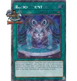 Yugioh! 1x Runick Fountain RA04-EN296 Platinum Secret Rare 1st Ed NM - Image 1