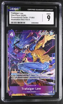 2026 One Piece Promotional Cards Trafalgar Law Vol.6 CGC 9 #P-093 - Image 1